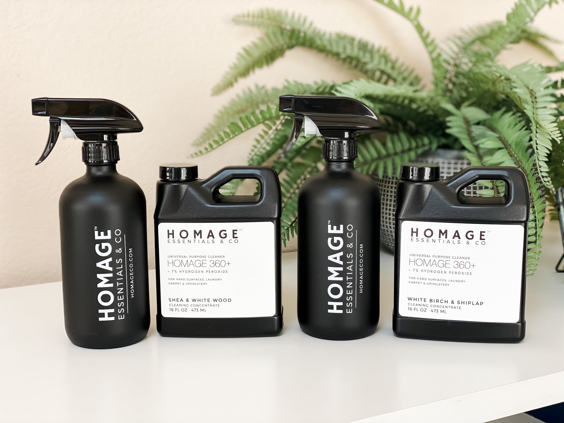 Homage 360+ 7% Hydrogen Peroxide Universal Cleaning Concentrate Starter Kit - Homage Essentials & Co