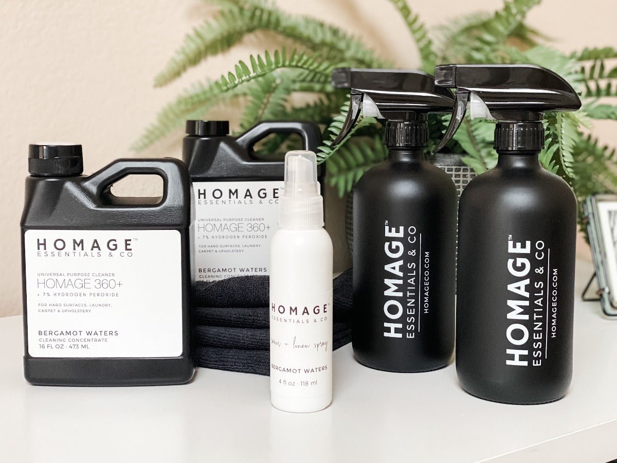 Homage Essentials Hydrogen Peroxide Cleaning Concentrate Starter Set