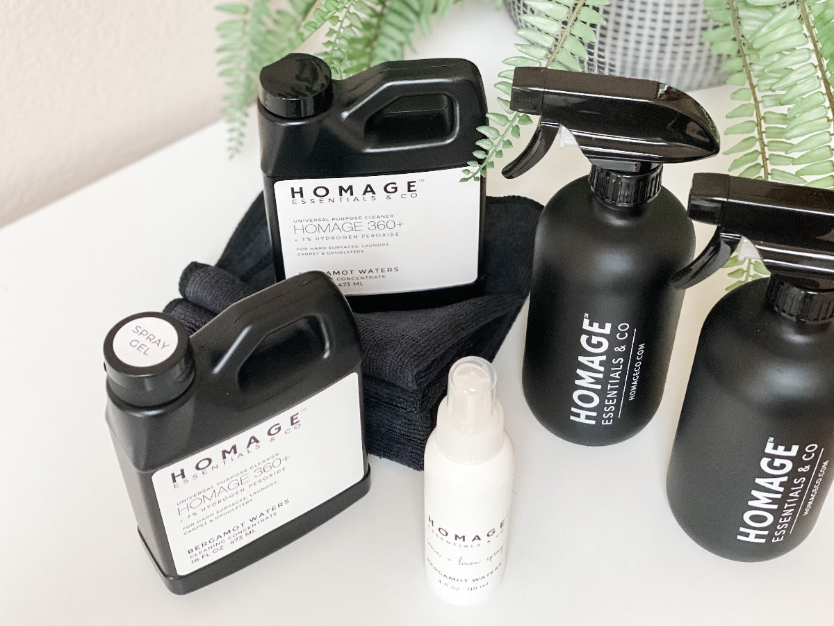 Homage Essentials Hydrogen Peroxide Cleaning Concentrate Starter Set