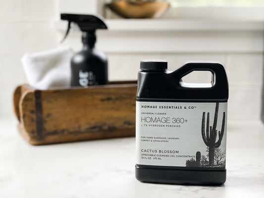 Homage 360+ 7% Hydrogen Peroxide Sprayable Cleaning Gel Concentrate (Various Scents & Sizes) - Homage Essentials & Co