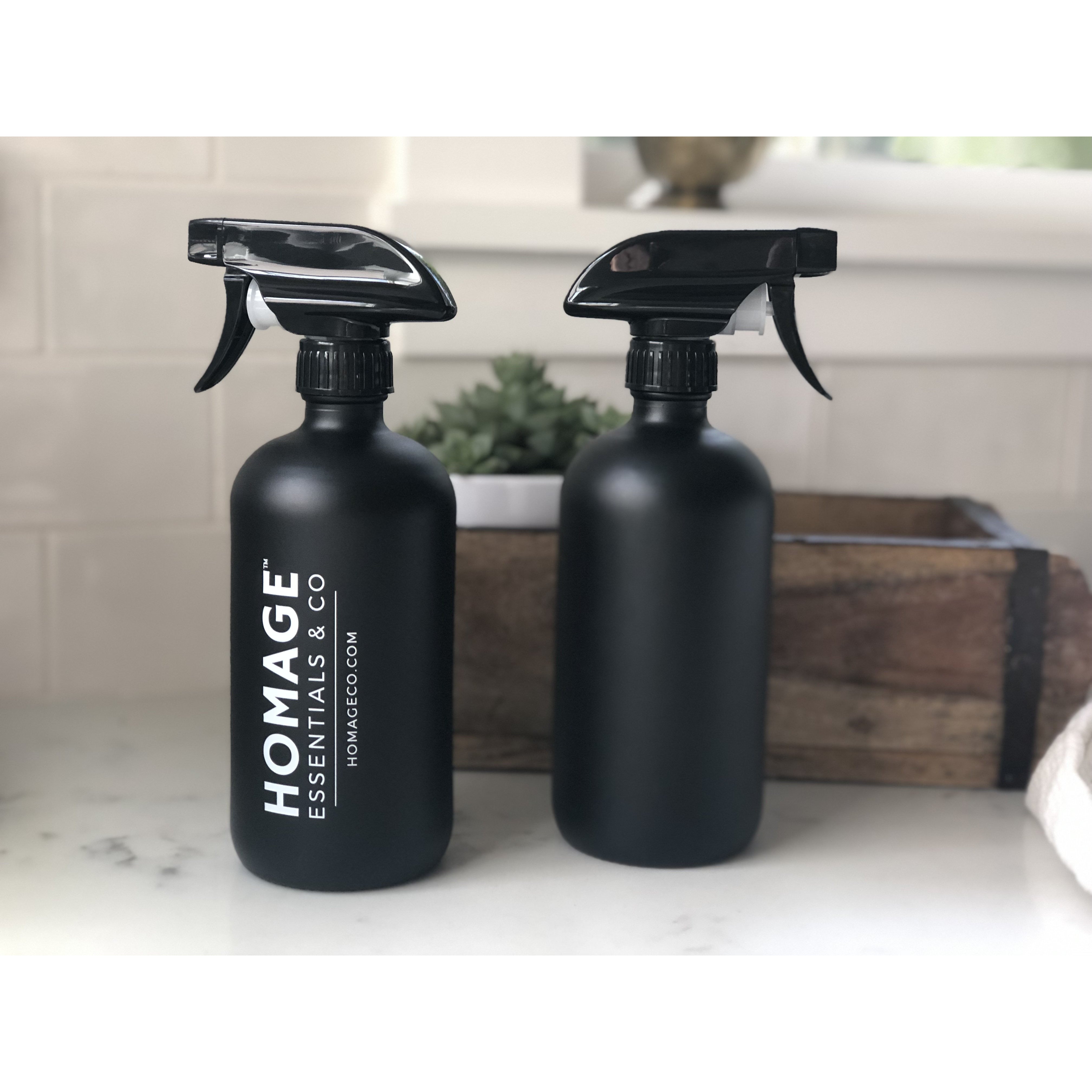 Black glass spray deals bottles